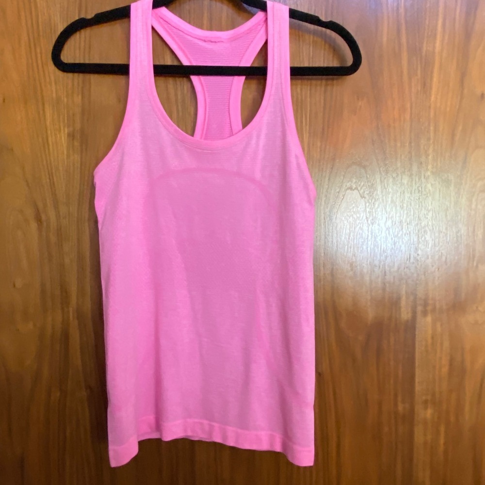 Lululemon Swiftly Tech Racerback Tank Top Pink Heathered Size 6 Athletic Running